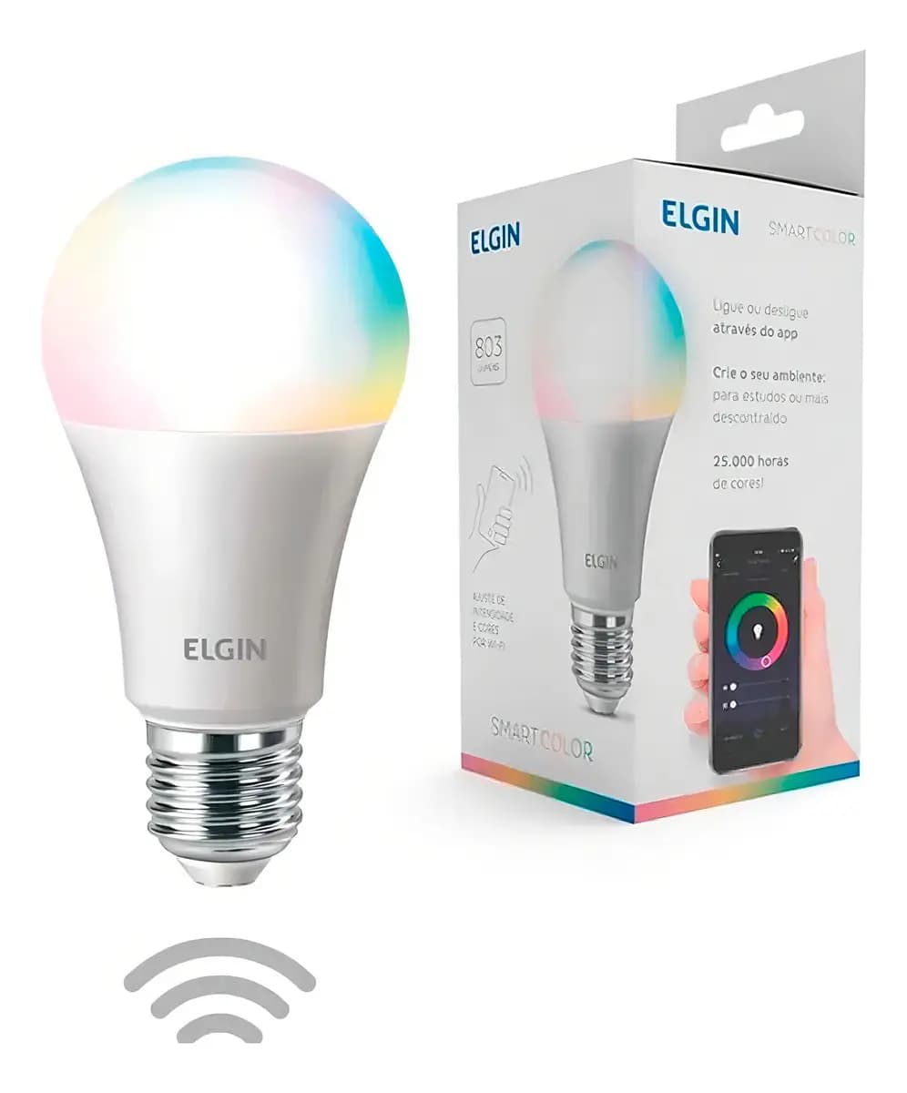 2 Lâmpada Inteligente Bulbo Rgb A60 10w Smart Color Elgin — imagem 3