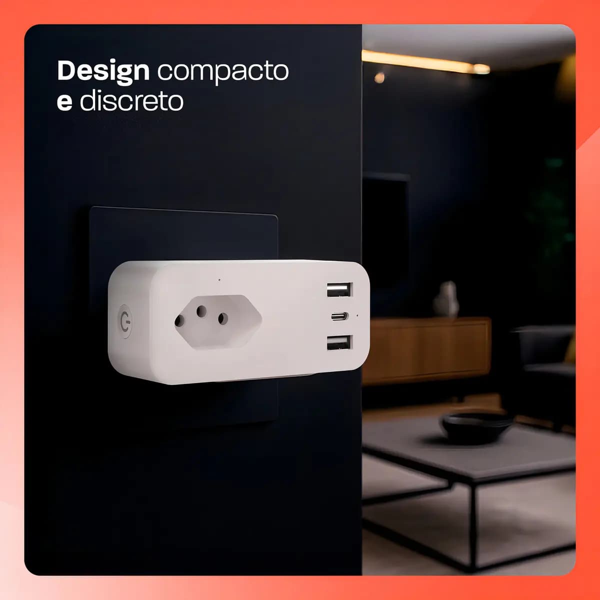 Tomada Inteligente Wifi 10A Velds, c/ 3 Portas USB, Controle por App e Medidor de Consumo, Bivolt — imagem 4