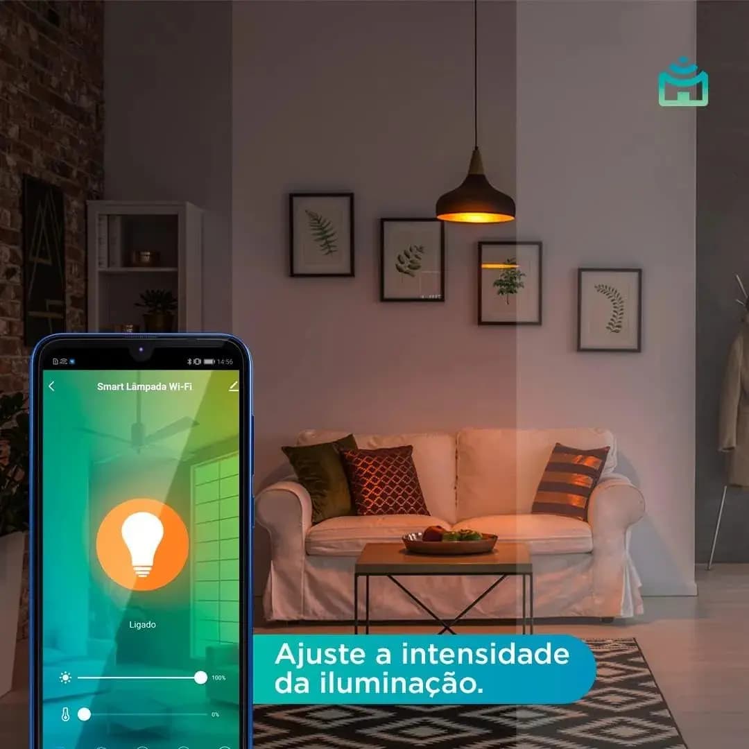 Kit 2 Lâmpadas Smart Wi-Fi Positivo Casa Inteligente 9W Bivolt, Compatível com Alexa e Google Assistente, Controle por App e Voz, RGB — imagem 5
