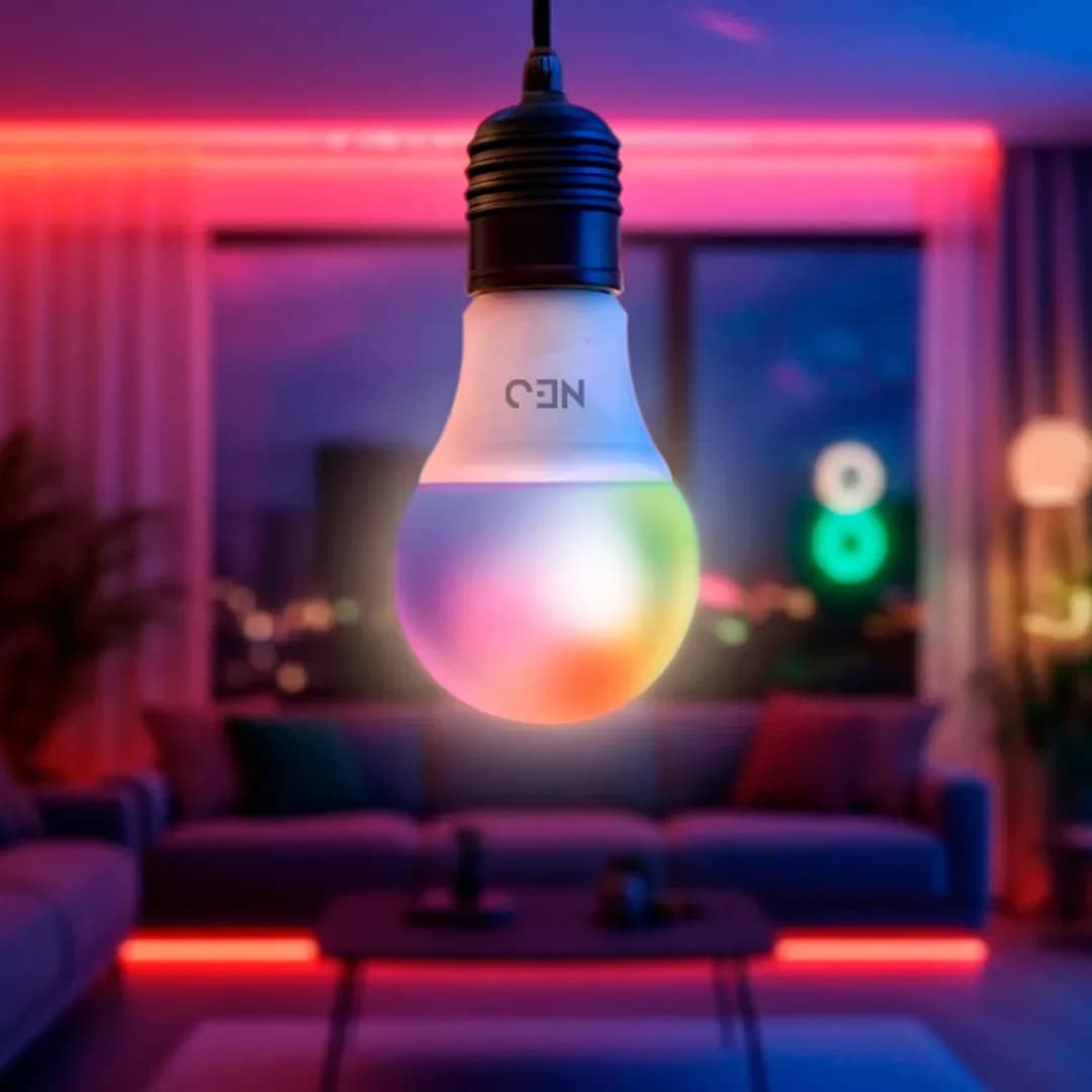 Kit 2 Lampadas Led Pera Smart Inteligente Wi Fi 2.4ghz Alexa Google 10w Rgb 2700k/6500k Branco Quente/neutro/frio E27 Cod: 290028177-2 Avant Neo — imagem 3