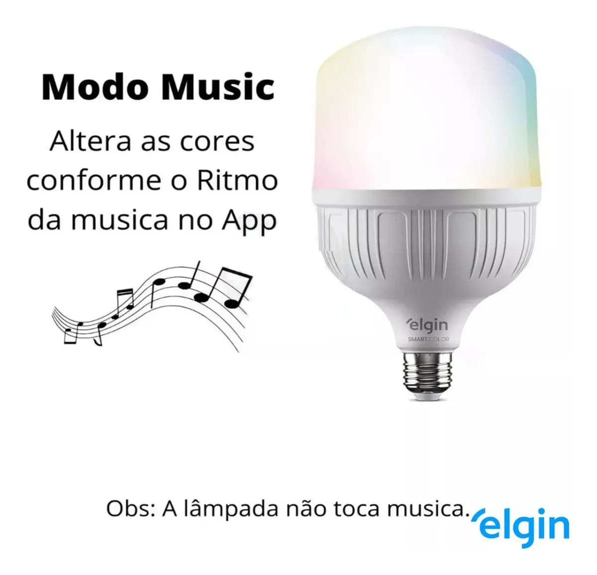 Lâmpada Led Rgb Bulbo 30w Inteligente Smart Wi-fi Elgin — imagem 2