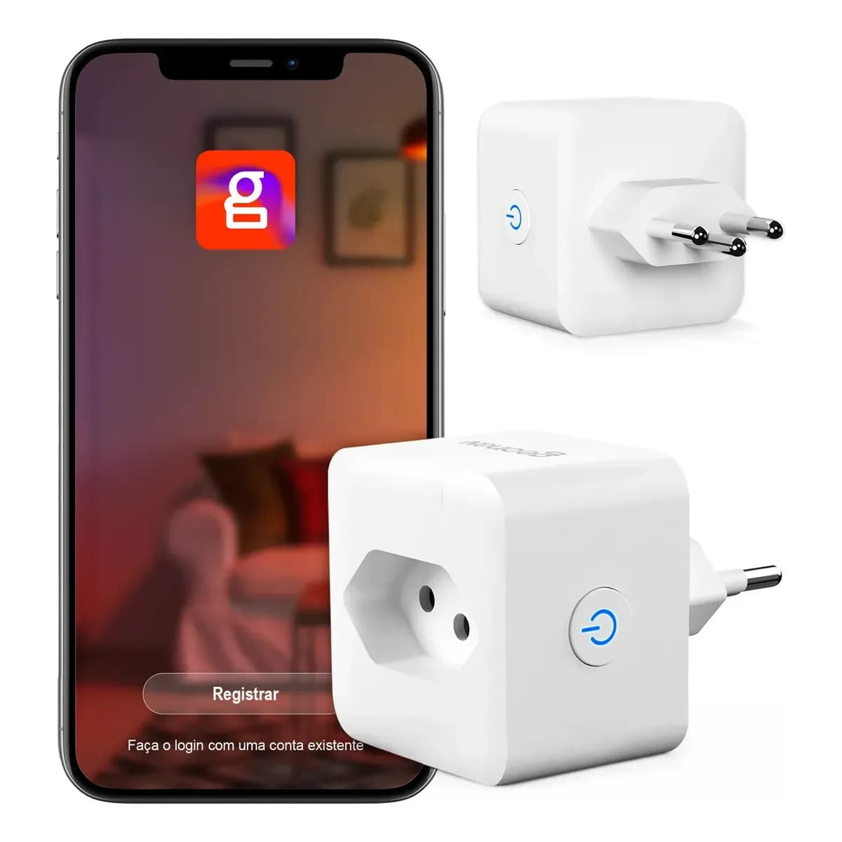Adaptador De Tomada Wifi Inteligente 10a Hi By Geonav, compatível com Alexa — imagem 2