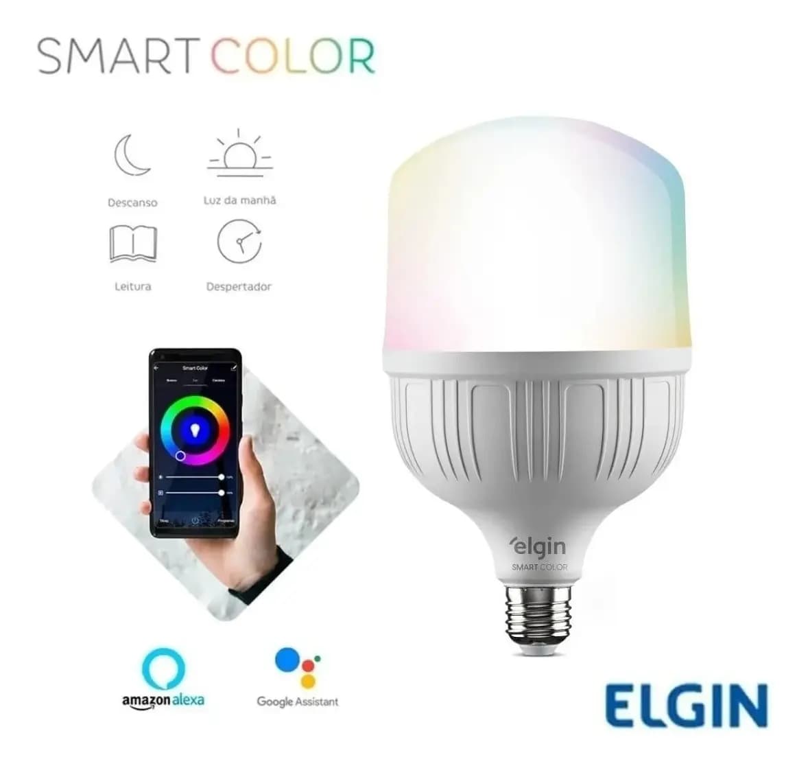 Lâmpada Led Rgb Bulbo 30w Inteligente Smart Wi-fi Wifi Elgin — imagem 2