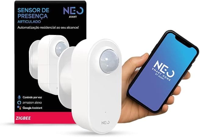 Sensor Inteligente de Presen&ccedil;a Articulado 360 ou Portas e Janelas Zigbee ou Wi-Fi 2.4 GHz Branco Avant Neo (Presen&ccedil;a Articulado 360&ordm;, Zigbee) | Amazon.com.br — imagem 5