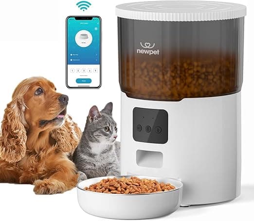 Alimentador Autom&aacute;tico C&atilde;es Gatos Pets,4L Tuya APP Alimentador Pet Gato C&atilde;o Autom&aacute;tico Wi-fi Smart Program&aacute;vel 1-4 Refei&ccedil;&otilde;es por Dia | Amazon.com.br — imagem 3