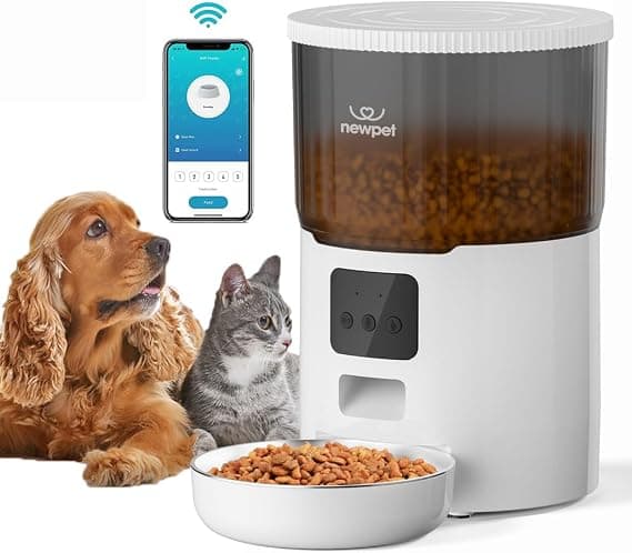Alimentador Autom&aacute;tico C&atilde;es Gatos Pets,4L Tuya APP Alimentador Pet Gato C&atilde;o Autom&aacute;tico Wi-fi Smart Program&aacute;vel 1-4 Refei&ccedil;&otilde;es por Dia | Amazon.com.br — imagem 2
